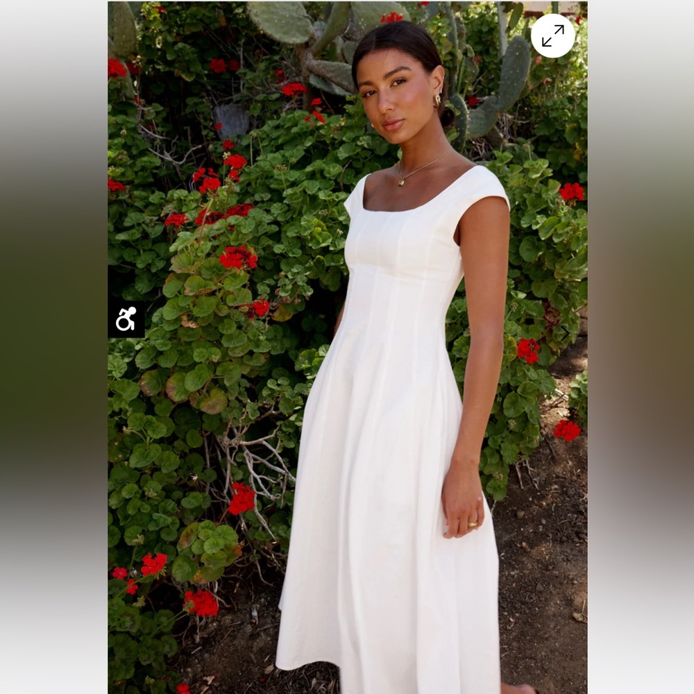 Bohme Colin Midi Dress in Cream